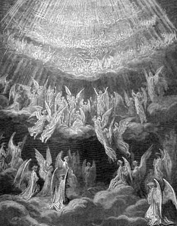 Gustave Doré, Göttliche Komödie, Paradies, 27. Gesang: Die Himmlischen Heerscharen singen Gloria in Excelsis