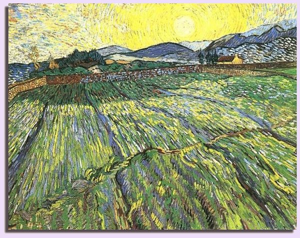 Vincent van Gogh, Umfriedetes Feld mit jungem Korn bei Sonnenaufgang, Lebensweg
